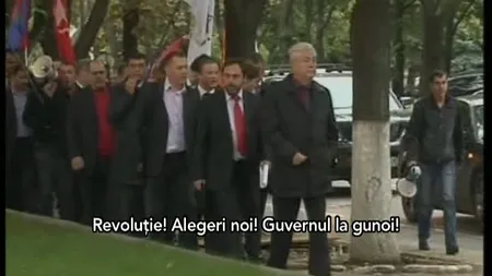 Protest al comuniştilor din Republica Moldova: Revoluţie! Alegeri noi! Guvernul la gunoi!