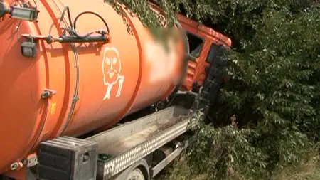 Maşina de gunoi face dezastru. A distrus un copac, în Suceava VIDEO