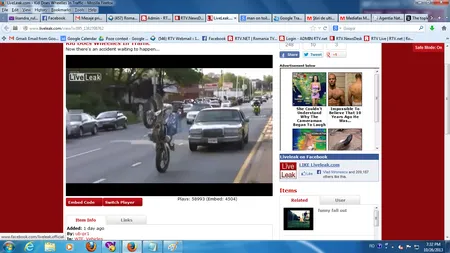 Cascadorii în trafic: Ce face un motociclist pe o stradă aglomerată VIDEO