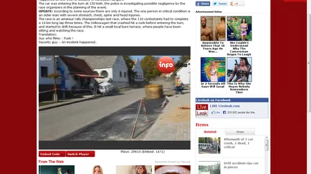 Raliu de GROAZĂ. Vezi PRĂPĂDUL făcut de un şofer care a pierdut controlul volanului VIDEO