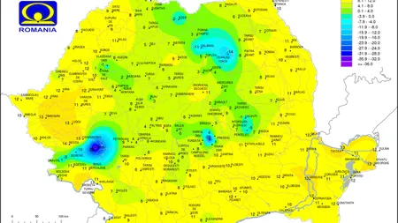 Vine iarnă siberiană! Locul din România unde acum sunt resimţite -38 de grade Celsius