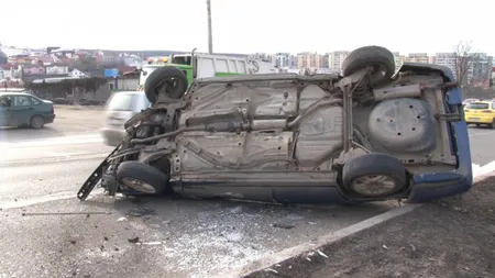 Accident grav la Constanţa: un procuror s-a răsturnat cu maşina