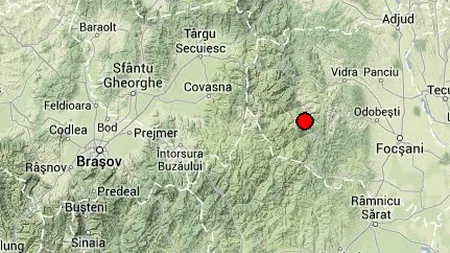 Cutremur în Vrancea. Vezi oraşele apropiate