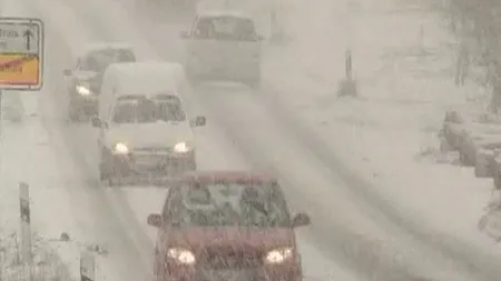 Zeci de autoturisme deblocate de autorităţi din zăpadă, în Constanţa