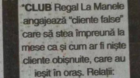 ANUNŢUL ANULUI: Ca să nu zică lumea că e bar de gay, un club din Constanţa angajează 