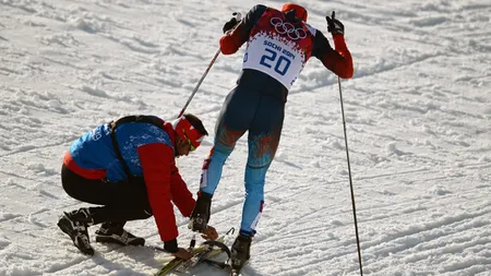 Spirit olimpic la Soci: Un antrenor canadian a ajutat un sportiv rus, după i s-a rupt un schi VIDEO
