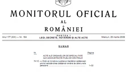 Hotărârea Parlamentului privind noul Guvern, publicată în Monitorul Oficial