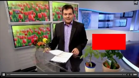 Gafă majoră în televiziune: Ce se întâmplă în spatele prezentatorului în timpul unui emisiuni în direct VIDEO