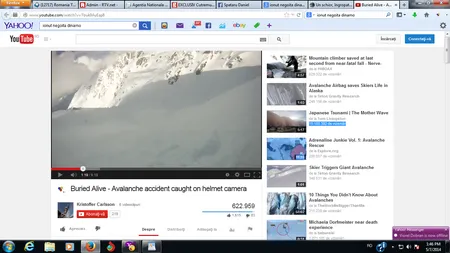 Un schior a fost ÎNGROPAT de viu de o AVALANŞĂ. Scena a fost filmată cu camera de pe cască VIDEO