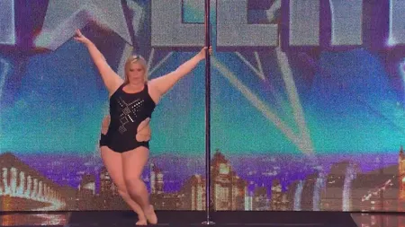 Juriul de la BRITANICII AU TALENT a rămas MUT: E OBEZĂ, dar dansează la BARĂ ca o profesionistă VIDEO