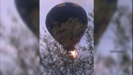 Accident în SUA: Un balon cu aer cald a fost cuprins de flăcări VIDEO