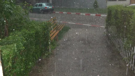 Imagini INCREDIBILE. O grindină IMENSĂ a căzut în Dâmboviţa FOTO