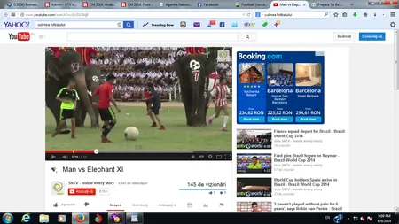 CM 2014. Curaj sau nebunie? O echipă joacă fotbal împotriva a 11 elefanţi VIDEO