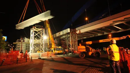 Se lucrează intens la cel de-al doilea pod al pasajului Mihai Bravu. Află când va fi gata FOTO