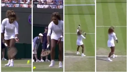 WIMBLEDON 2014. Serena Williams, beată sau drogată? Imagini incredibile, abia ţine racheta VIDEO