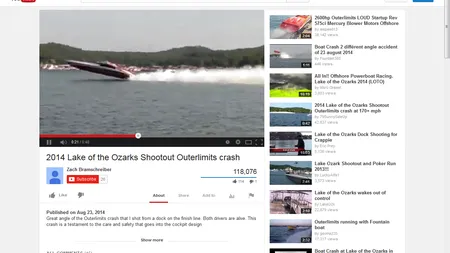 Accident SPECTACULOS la o întrecere pe apă: O barcă a început să ZBOARE VIDEO