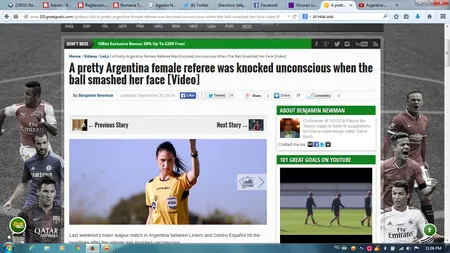 Cea mai frumoasă femeie arbitru din Argentina, lovită năprasnic. A fost făcută KO VIDEO
