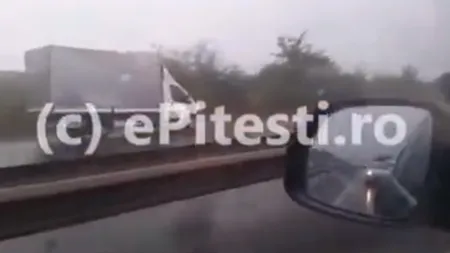 INCREDIBIL: Camion pe contrasens, pe autostrada Bucureşti-Piteşti VIDEO