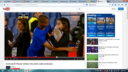 Ultimul lucru la care te-ai aştepta, într-un meci. Un fotbalist îmbrăţişează o prezentatoare tv VIDEO