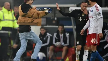 Incidente GRAVE la Hamburg-Bayern Munchen. Frank Ribery a fost ATACAT de un suporter VIDEO