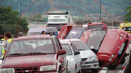 Accident în lanţ pe DN 7, între Piteşti şi Rm. Vâlcea