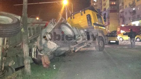 Accident grav produs de un camionagiu BEAT TURTĂ. FOTO