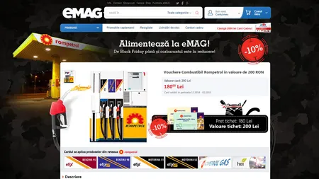 BLACK FRIDAY: eMAG a vândut mii de bonuri de carburant