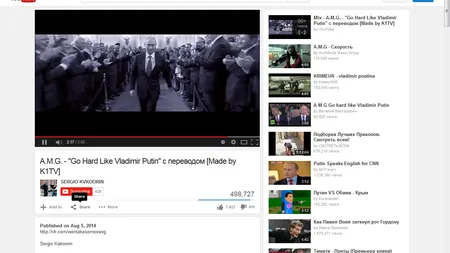 Fanii lui Vladimir Putin i-au făcut melodie hip-hop liderului rus VIDEO