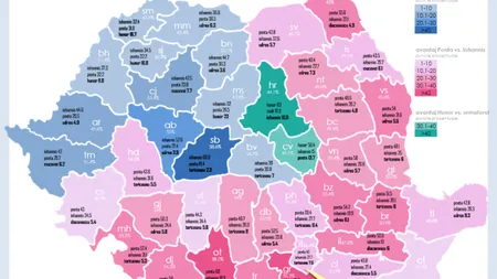 ALEGERI PREZIDENŢIALE: Harta judeţelor care pot decide preşedintele României în 2014