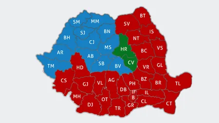 REZULTATE ALEGERI PREZIDENŢIALE 2014. Cum au împărţit Ponta şi Iohannis România. ANALIZA primului tur