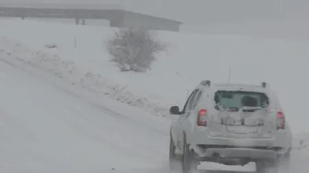 NINGE la munte. Stratul de ZĂPADĂ atinge 10 centimetri