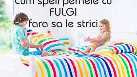 Ştiai asta? Cum speli pernele cu fulgi fără să le strici