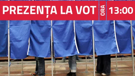 REZULTATE ALEGERI PREZIDENŢIALE 2014. BEC: PREZENŢA LA VOT până la ora 13.00. Mediul urban, peste mediul rural