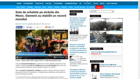 Ca-n filmele de groază: SCHELETELE se plimbă pe străzile din Mexic VIDEO