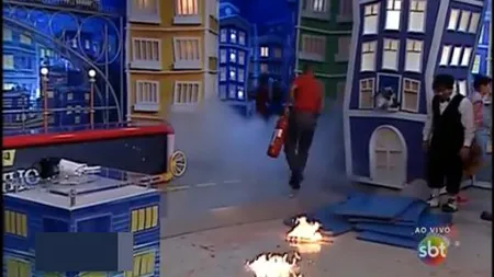 Imagini INCREDIBILE. A luat FOC în direct, în timpul unei emisiuni TV VIDEO