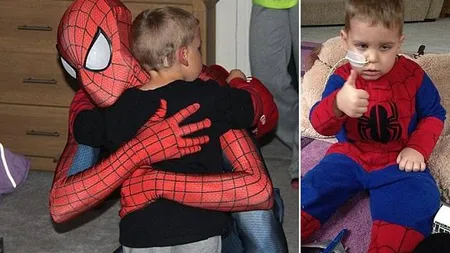Vă mai amintiţi de băieţelul bolnav de cancer îmbrăcat în Spiderman? A murit aştetându-l pe Moş Crăciun