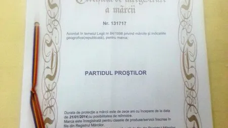 S-a înfiinţat Partidului Proştilor din România: 