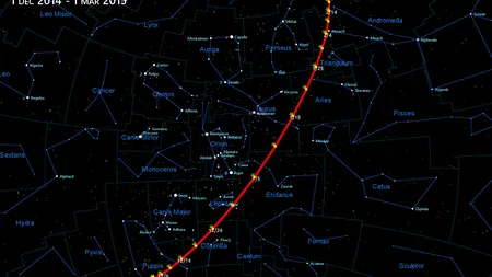 O COMETĂ strălucitoare va putea fi văzută pe cer la începutul lui 2015. Cum o poţi vedea FOTO