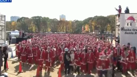 Cursă a Moş Crăciunilor în Japonia VIDEO