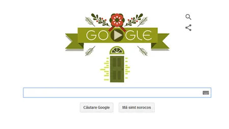 GOOGLE DOODLE special de CRĂCIUN 2014. Felicitarea muzicală care îţi spune povestea Crăciunului