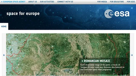 Carpaţii româneşti şi Dunărea, în imaginea săptămânii publicată de Agenţia Spaţială Europeană FOTO