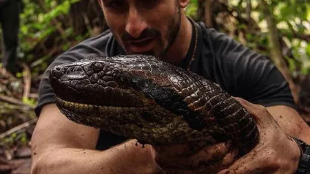 Mărturisirile bărbatului care s-a lăsat ÎNGHIŢIT de VIU de un ŞARPE ANACONDA VIDEO