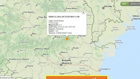 CUTREMUR cu magnitudine 4.1 în România