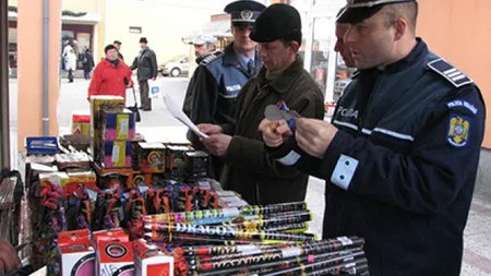 Articole pirotehnice în valoare de 78.357 lei, confiscate de poliţişti