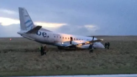 Incident aviatic în Marea Britanie. Un avion a fost scos de pe pistă de vântul puternic