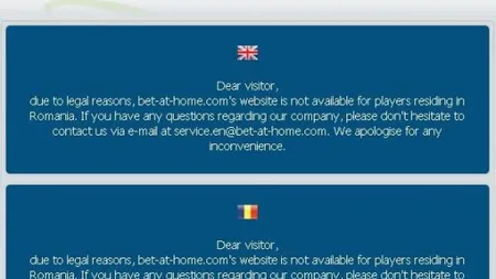 Casele de pariuri online se retrag dacă nu primesc licenţă de România