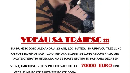 Ajutaţi-l pe Alexandru Dodi să trăiască. Povestea impresionantă a unui tânăr