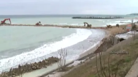 Reparaţii de mântuială pe litoral. Faleza din Eforie Nord s-a prăbuşit