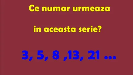 TESTUL pe care cei mai mulţi îl greşesc! Ce număr urmează în această serie?