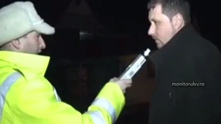 Un PREOT BEAT la volan a făcut circ în faţa poliţiştilor